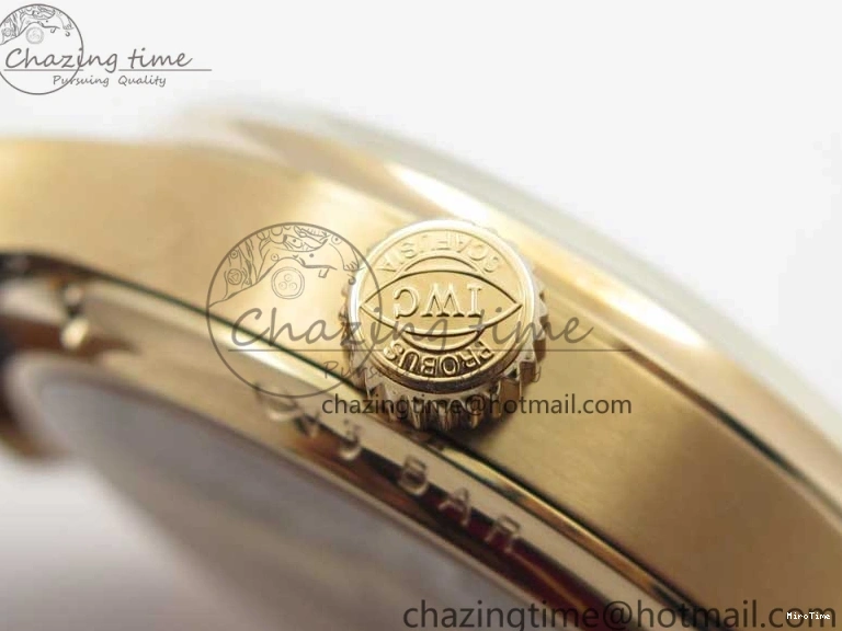 MIROTIME 0218 Compact Portugieser Perpetual Calendar IW503302 RG V9F 1:1 Best Edition White Dial on Brown Leather Strap A 7113